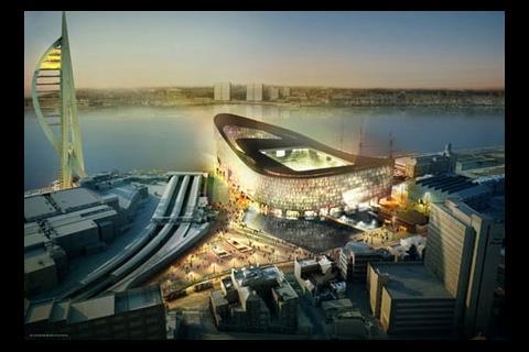 Herzog & de Meuron's design for Portsmouth FC stadium